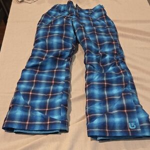 Burton Kids Blue Plaid Snow Pants